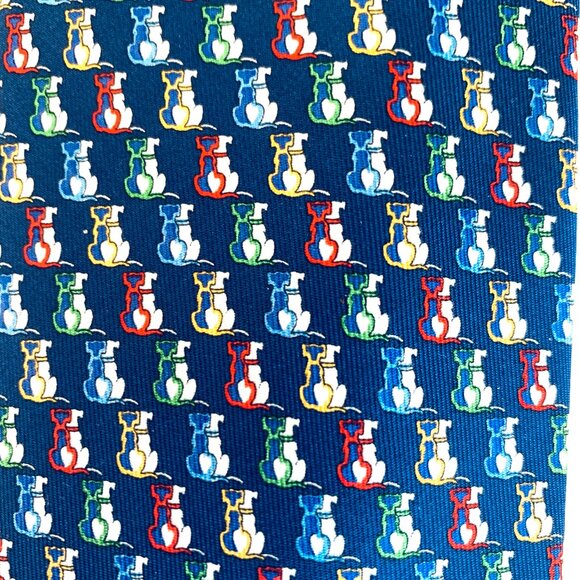 Salvatore Ferragamo XMAS FOX HUNT EQUESTRIAN 100% Silk Ties - Picture 15 of 16